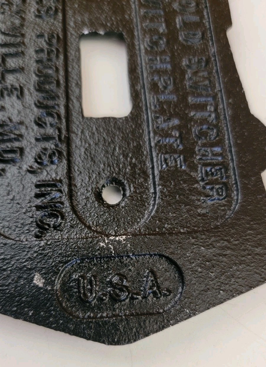 Vintage Cast Iron Steam Train Engine “The Old Switcher” Light Switch Plate Cover