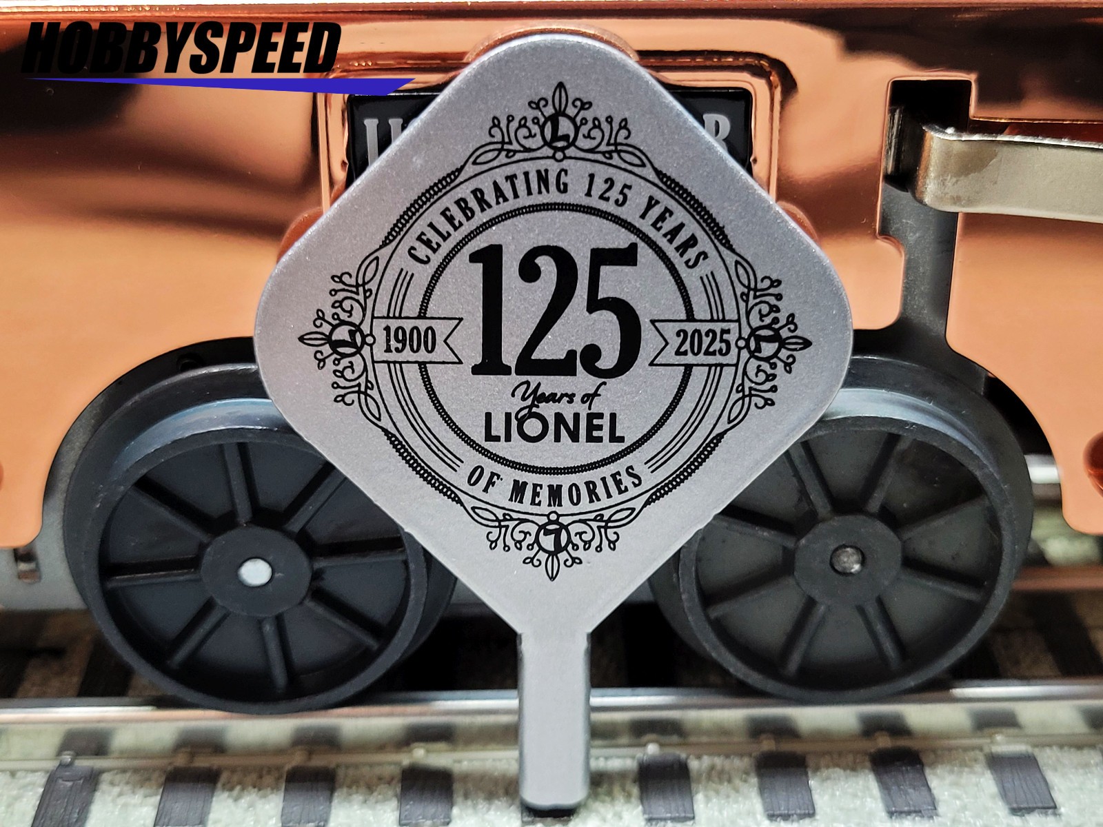 LIONEL 125TH ANNIVERSARY LENNY/SANTA HANDCAR -BRONZE O GAUGE train 2535160 NEW