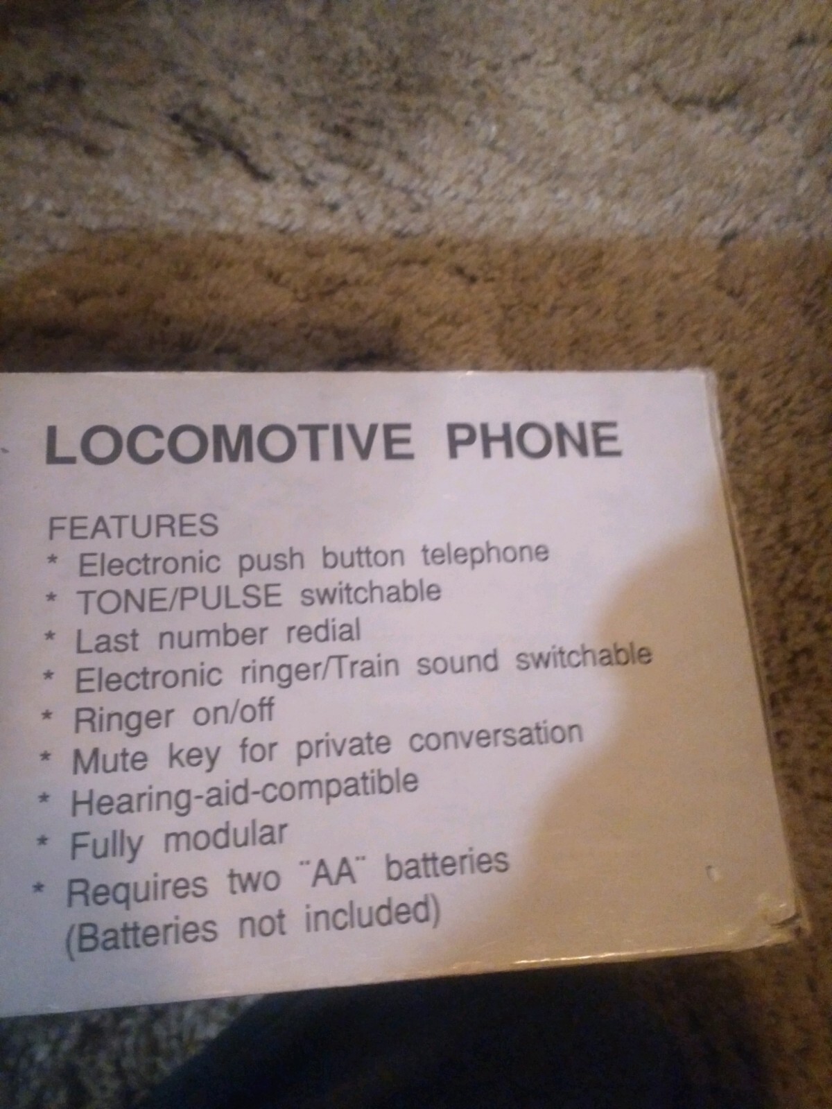 Vintage Crescent Train 1925 Locomotive Telephone