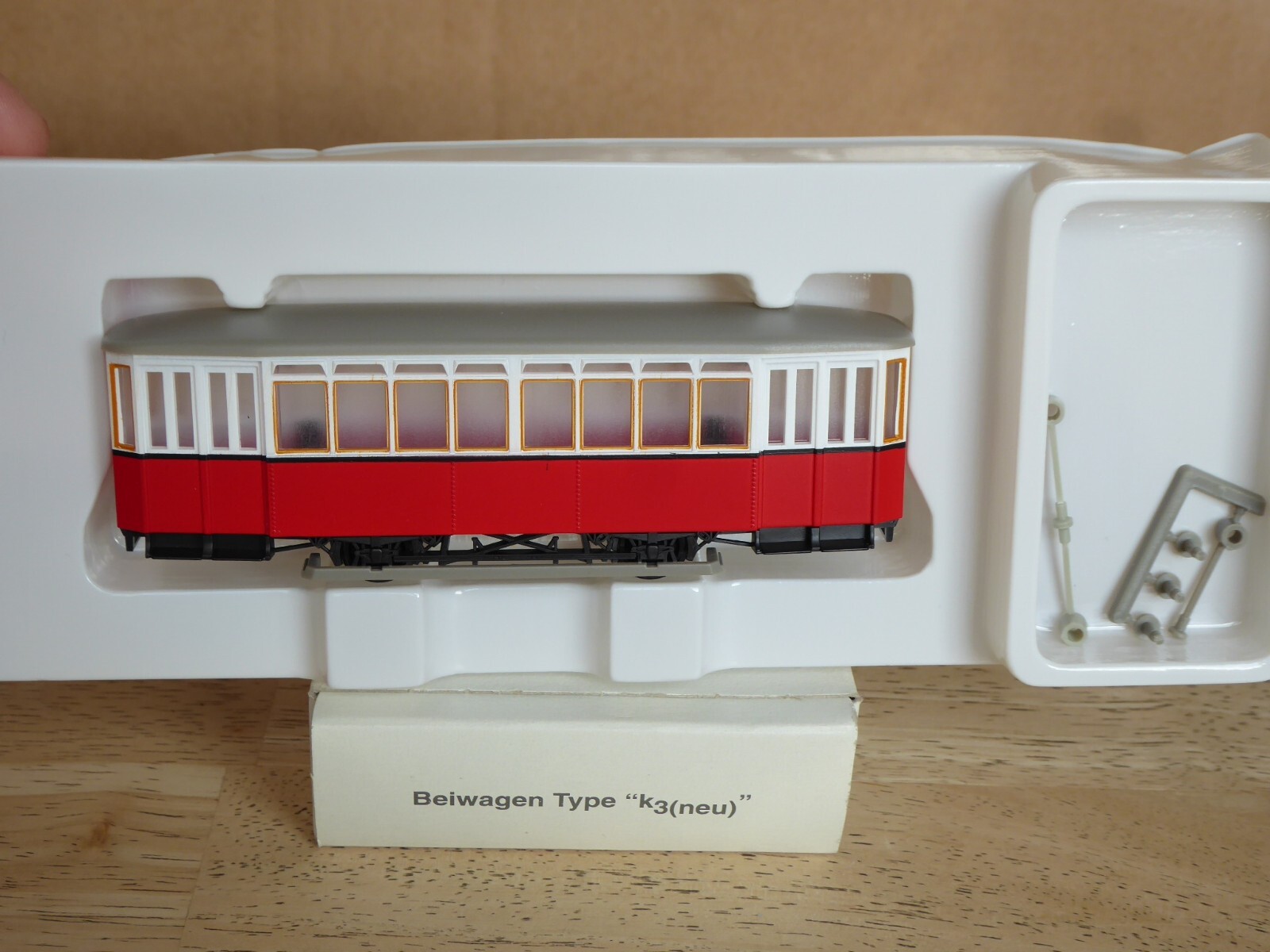 Halling H0 Vienna Tram Trailer Type K3 New, Without Motor, Tram Tramway