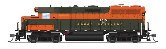 Broadway Limited HO Scale ~ GP35 Great Northern BN Patch #2522 ~ DC Version 8909
