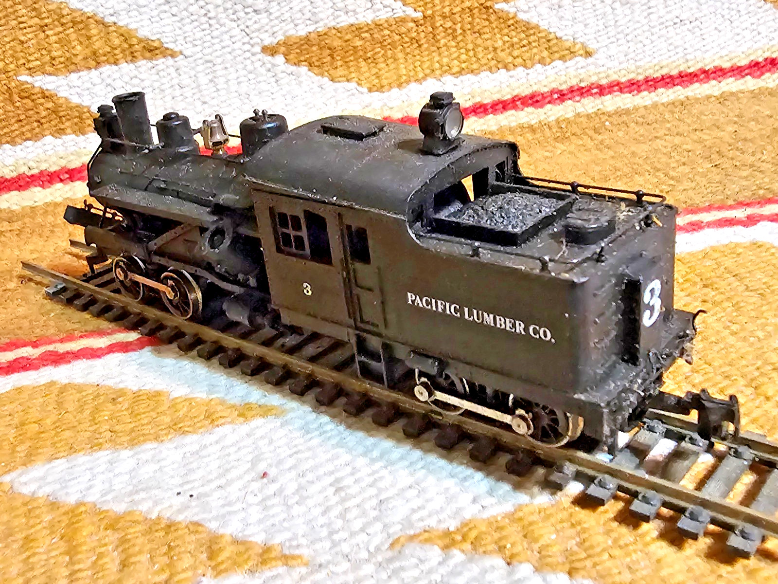 SCARC Rivarossi 17554 HO Scale Heisler 2 Track PACIFIC LUMBER Logging Locomotive