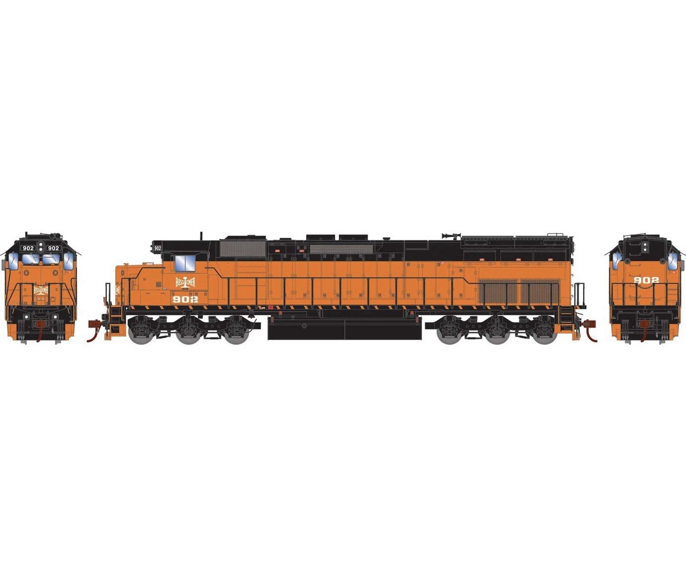 Athearn HO Bessemer & Lake Erie SD45T-2 #902 w/ DCC & Sound