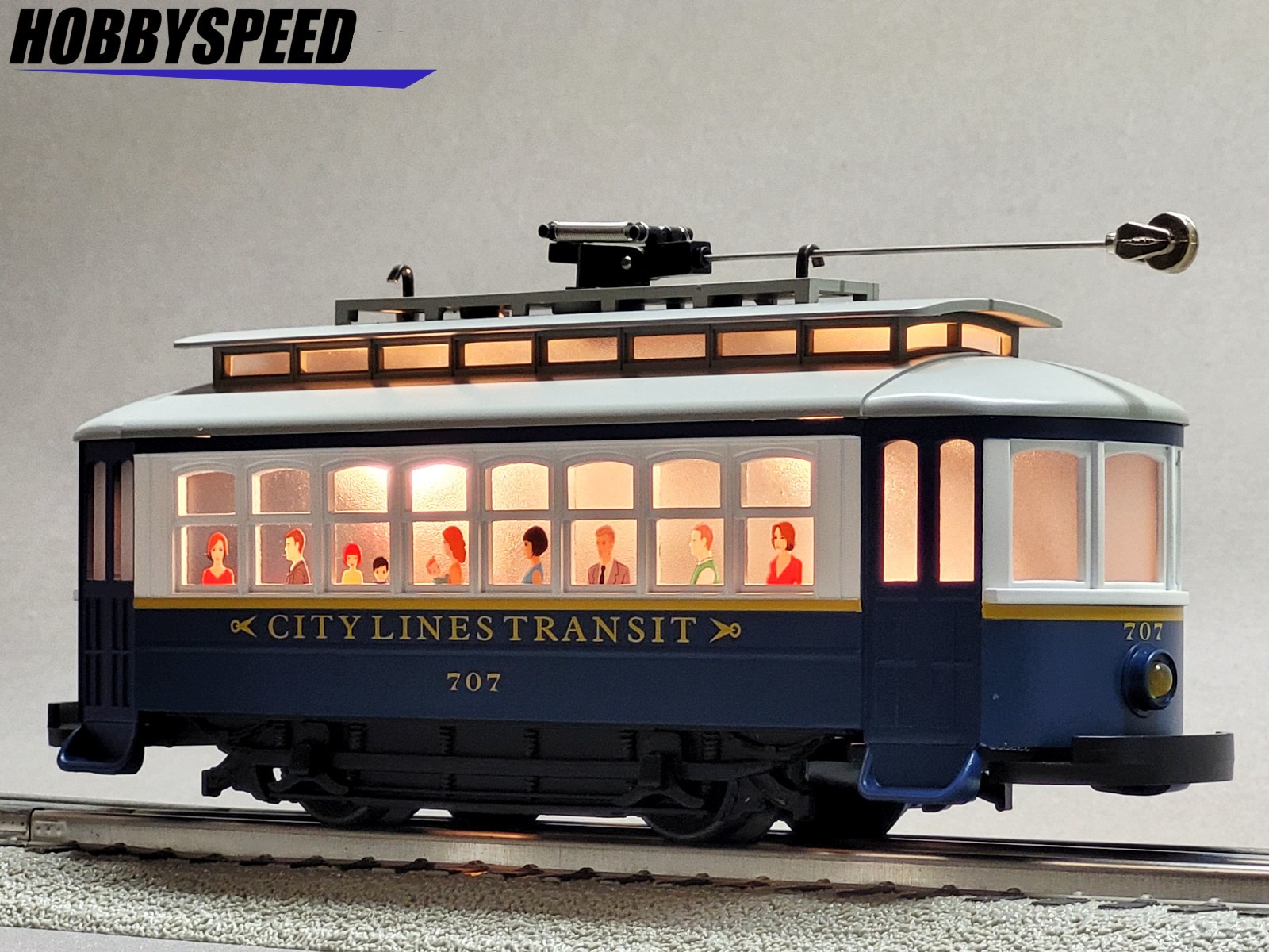 MTH RAILKING CITY LINES TRANSIT BUMP N GO TROLLEY O GAUGE street car 30-5257 NEW