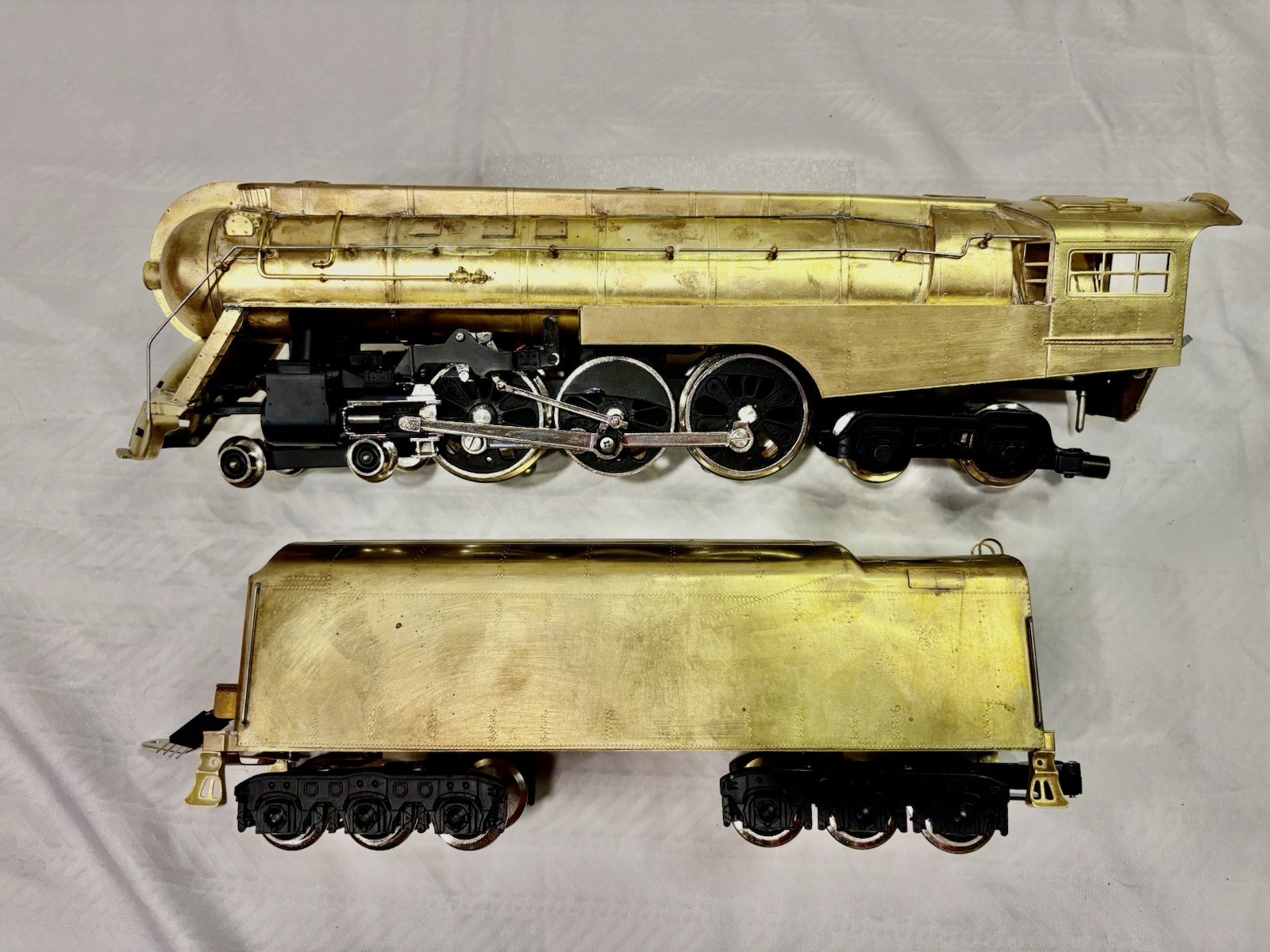 Williams BRASS NY Central 4001-B. Hudson Locomotive/Tender- Unpainted. Tested