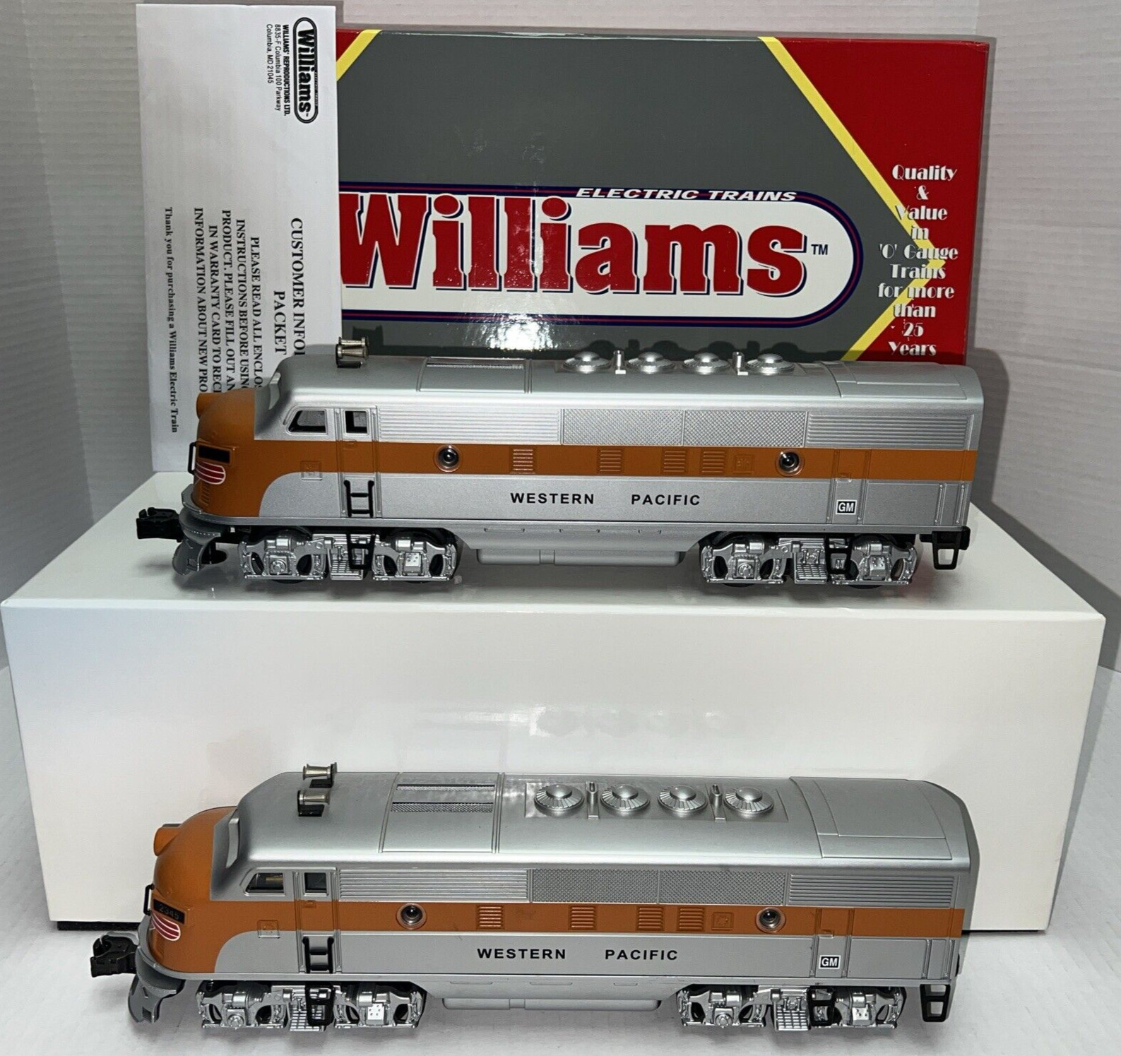 WILLIAMS W-2345 WP F3 POWER A WITH TRUE BLAST II HORN & DUMMY A DIESEL SET LNIB