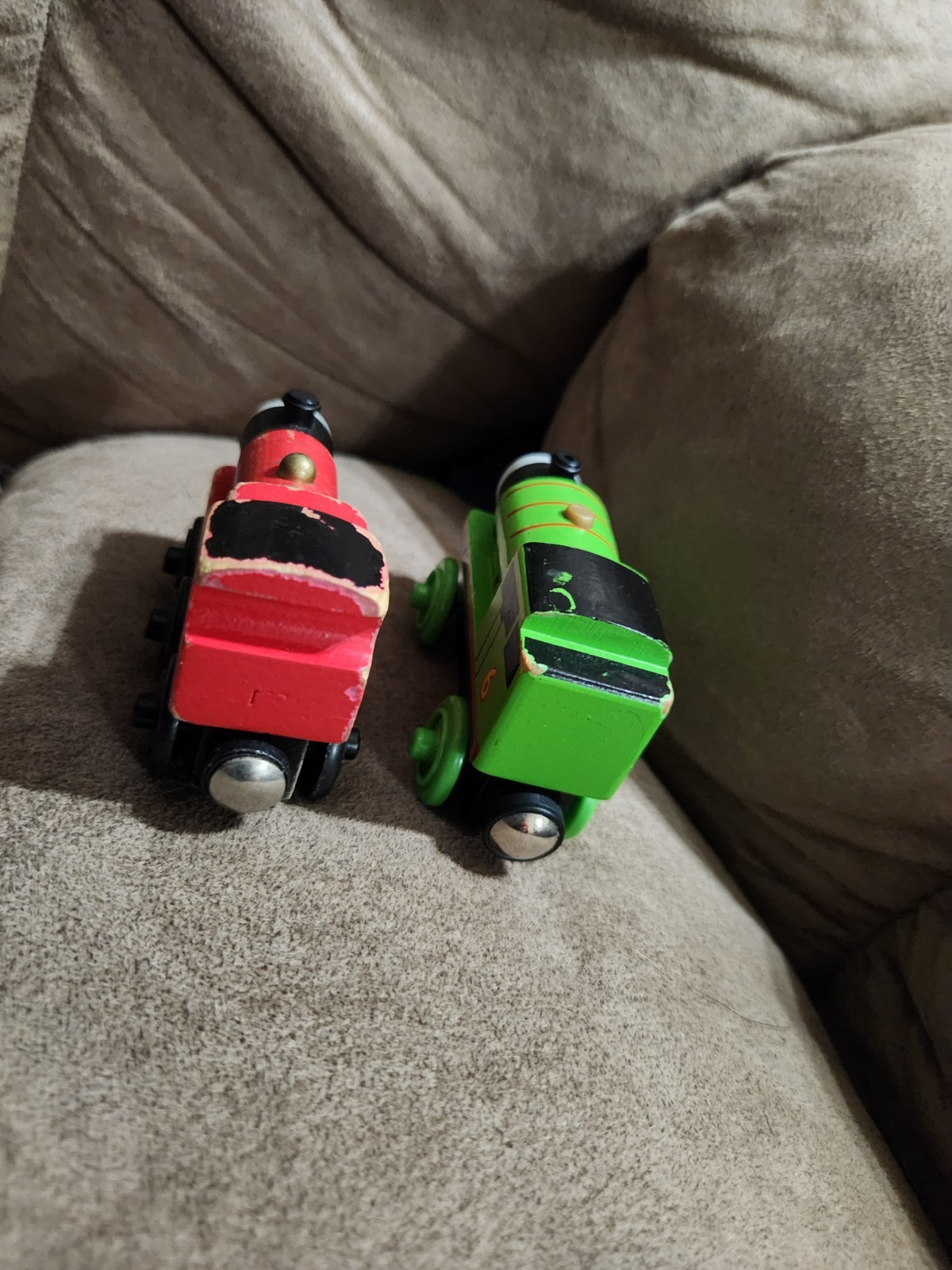Vintage Thomas And Friends Wooden Train Percy And James 2001 Learning Curve