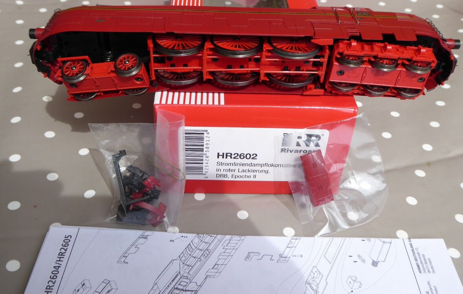 Rivarossi Hr 2602 H0 Steam Br 61 002 Henschel-Wegmann DRG Epoch 2, Top with Dss