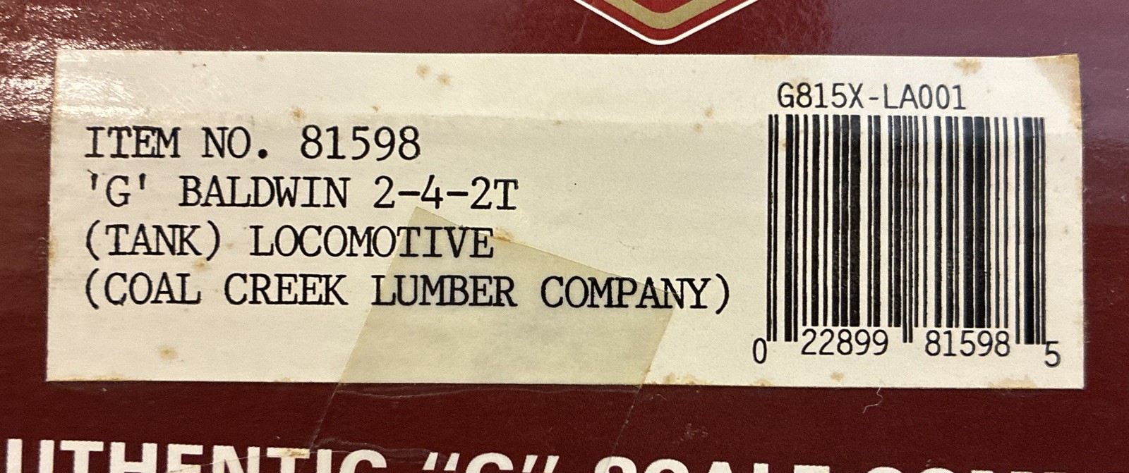Bachmann Spectrum 2-4-2T Baldwin Steam Locomotive Coal Creek Lumber Co 81598