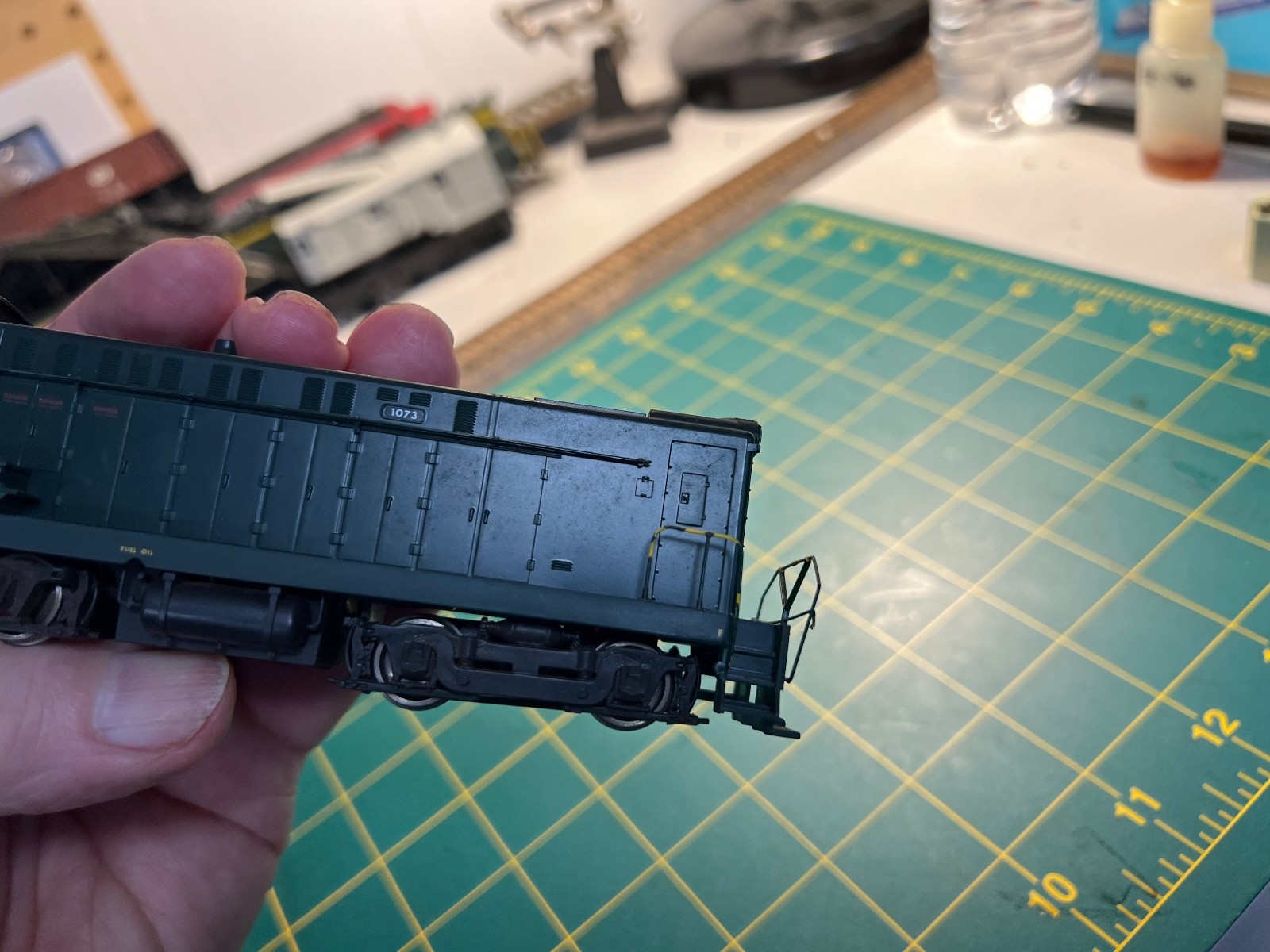 Nice Stewart Jersey Central RR Baldwin S-12 Loco HO Runs, no box, no couplers