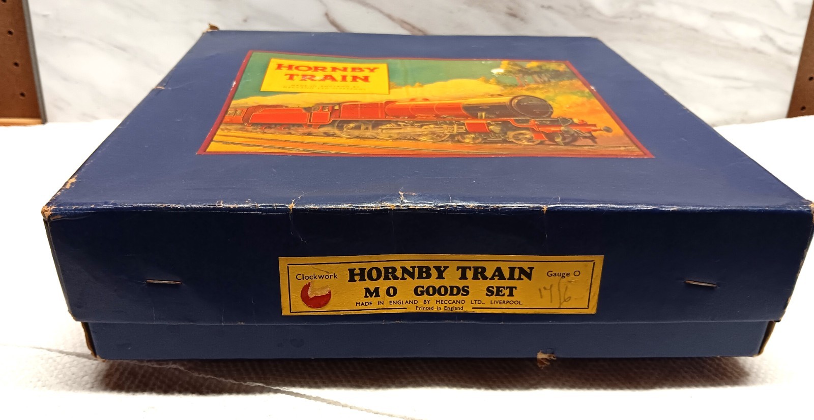 Hornby O Gauge M0 Clockwork Set c1932-33 Red Loco 6161 Boxed Prewar See Video