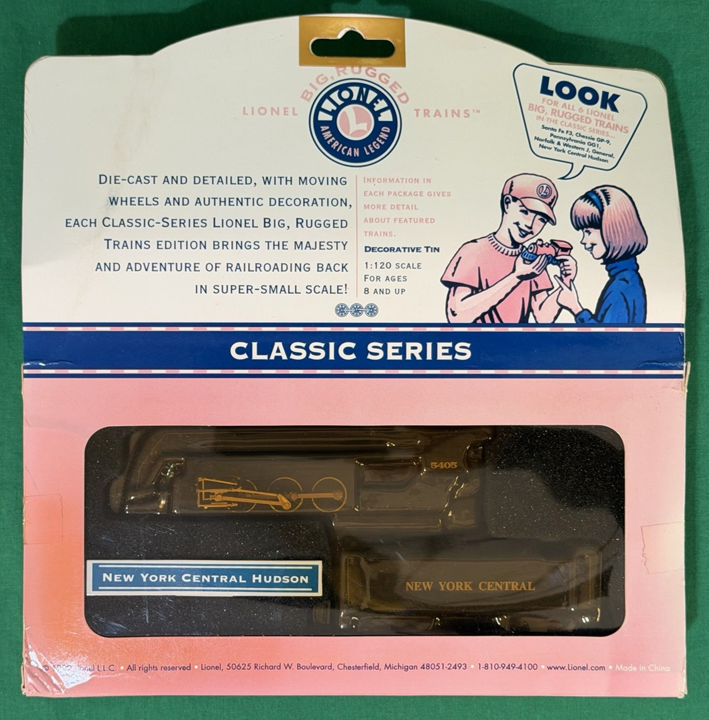 Lionel Classic Series 1:120 Scale Diecast – New York Central Hudson #5405 – NOS