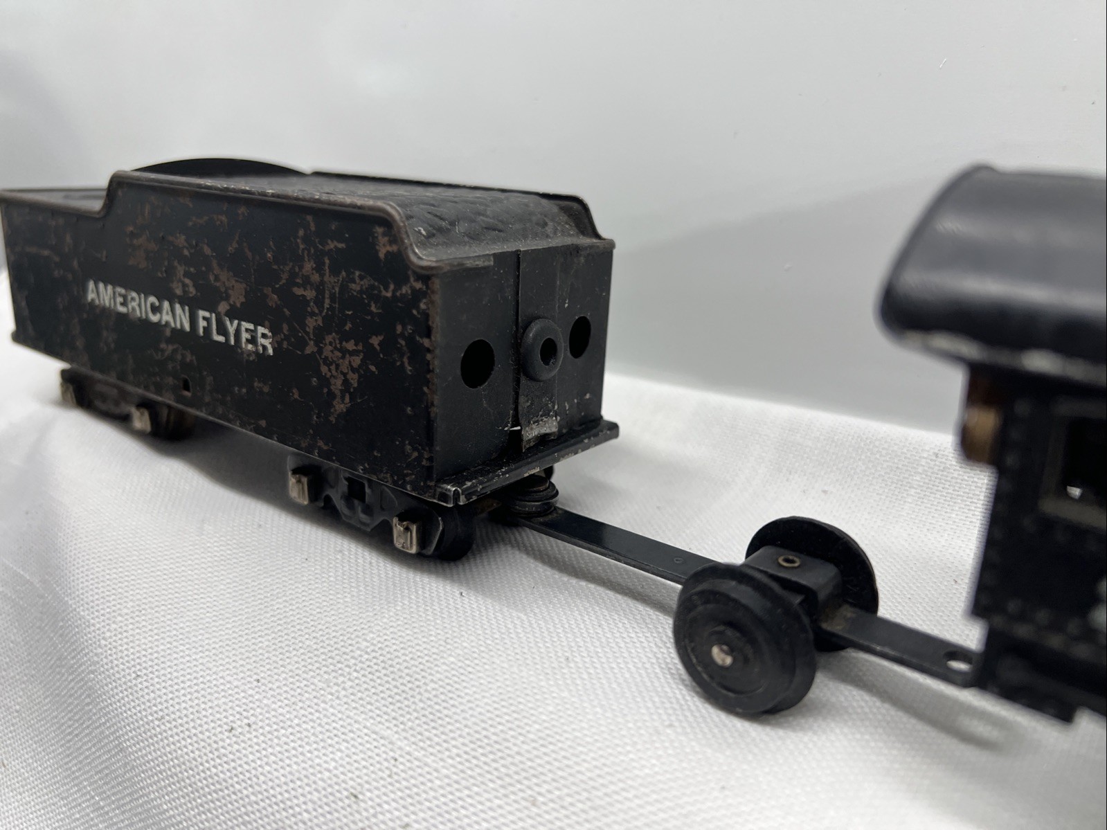 Vintage American Flyer No 290 Cast Metal Steam Engine Locomotive & Tender -1