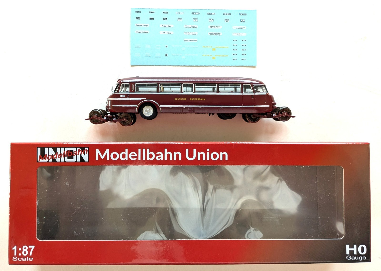 Modellbahnunion MBU T30001 Buessing BS300 Railbus Red H0 New – Free Shipping