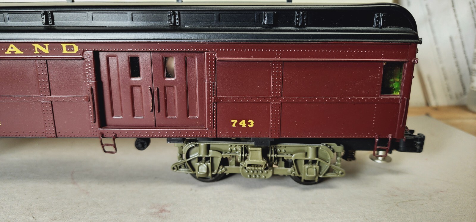 3RD RAIL – SUNSET MODELS O Long Island RR P54 COMMUTER CAR 743 BM62 BAGGAGE CAR