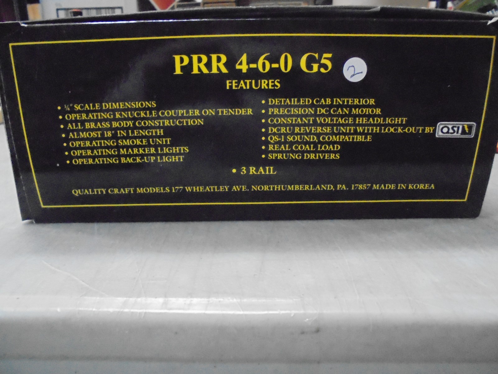 Weaver PRR 4-6-0 G5 Steam Locomotive New In Box Brass