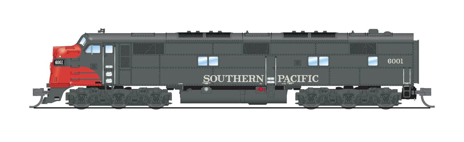 Broadway N-Scale 8776 EMD E7A, SP 6002, Bloody Nose, Paragon4 Sound/DC/DCC