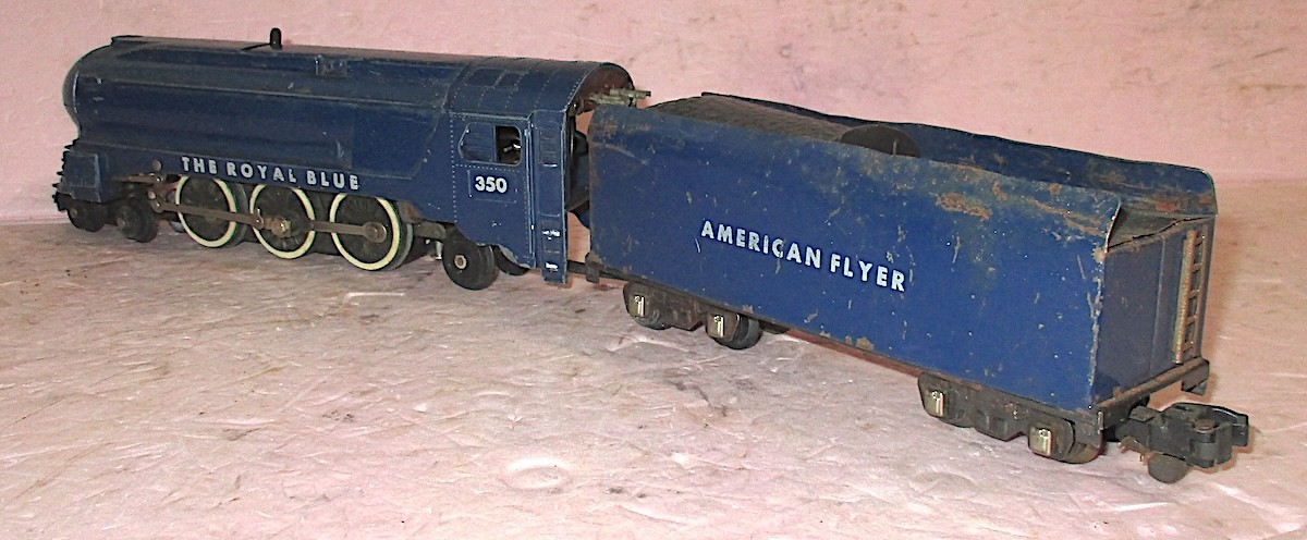 American Flyer 350 THE ROYAL BLUE 4-6-2 Die-Cast B&O Steam Locomotive TESTED