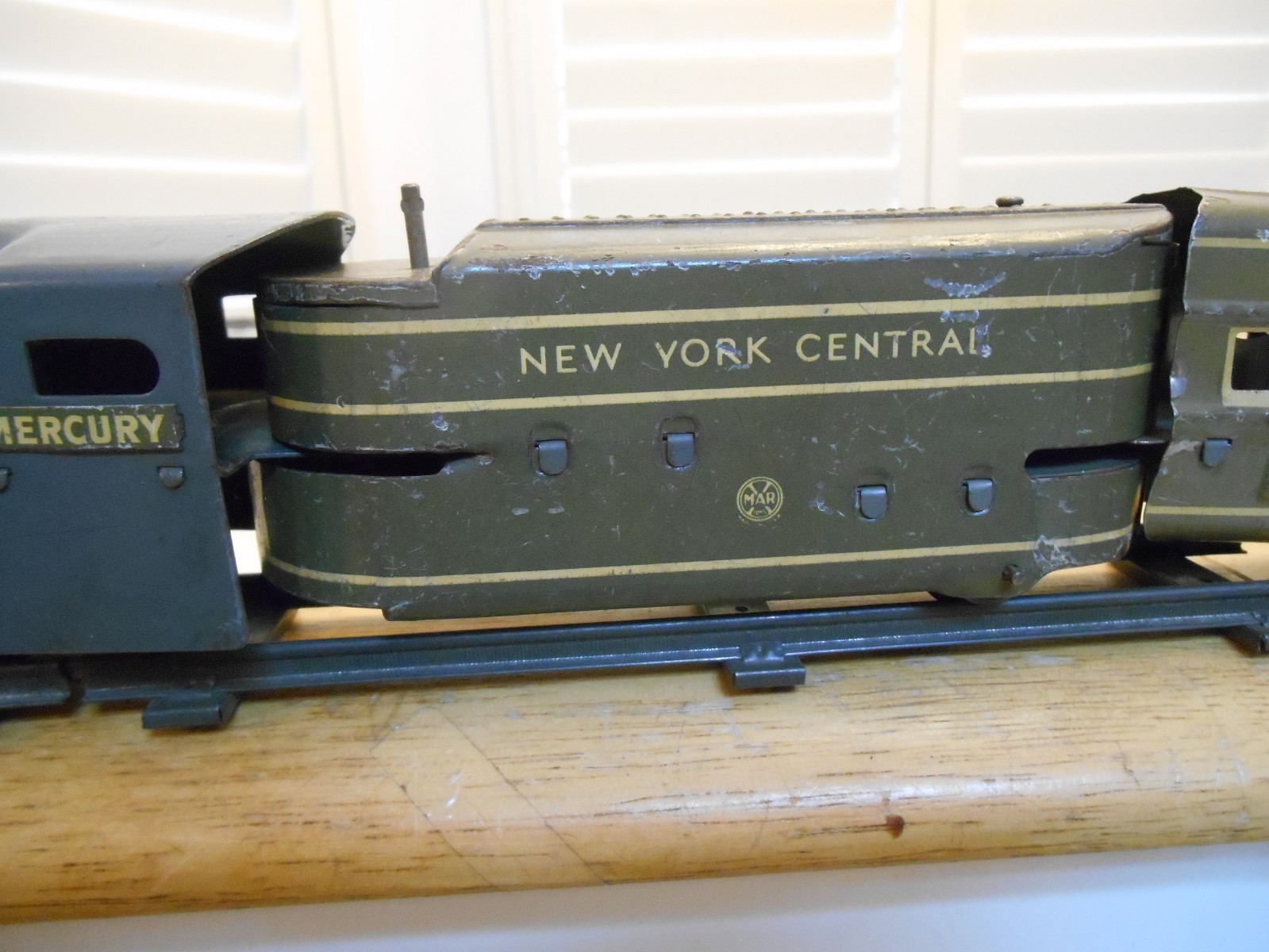 Marx Prewar Mercury NYC Wind Up Train Set Detroit Chicag O Gauge Tin Litho Works