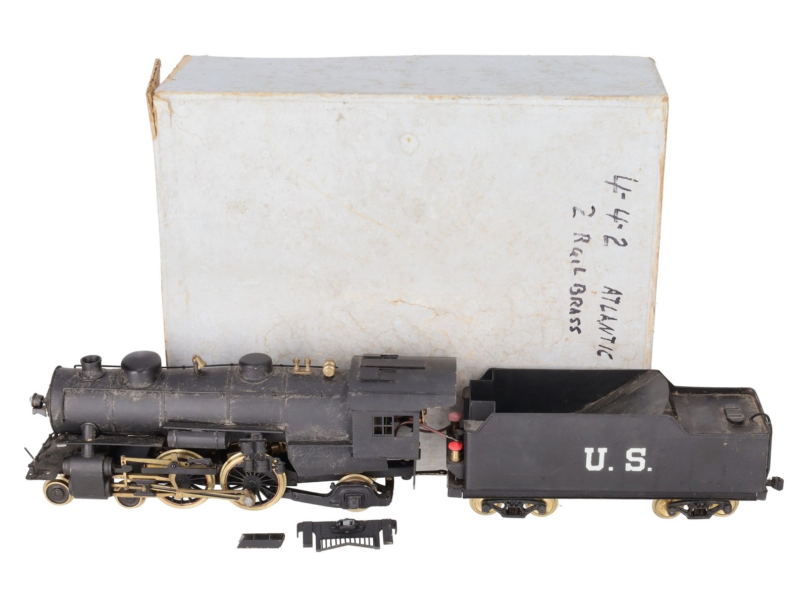 Brass O Gauge 2-Rail 4-4-2 Atlantic Locomotive And Tender