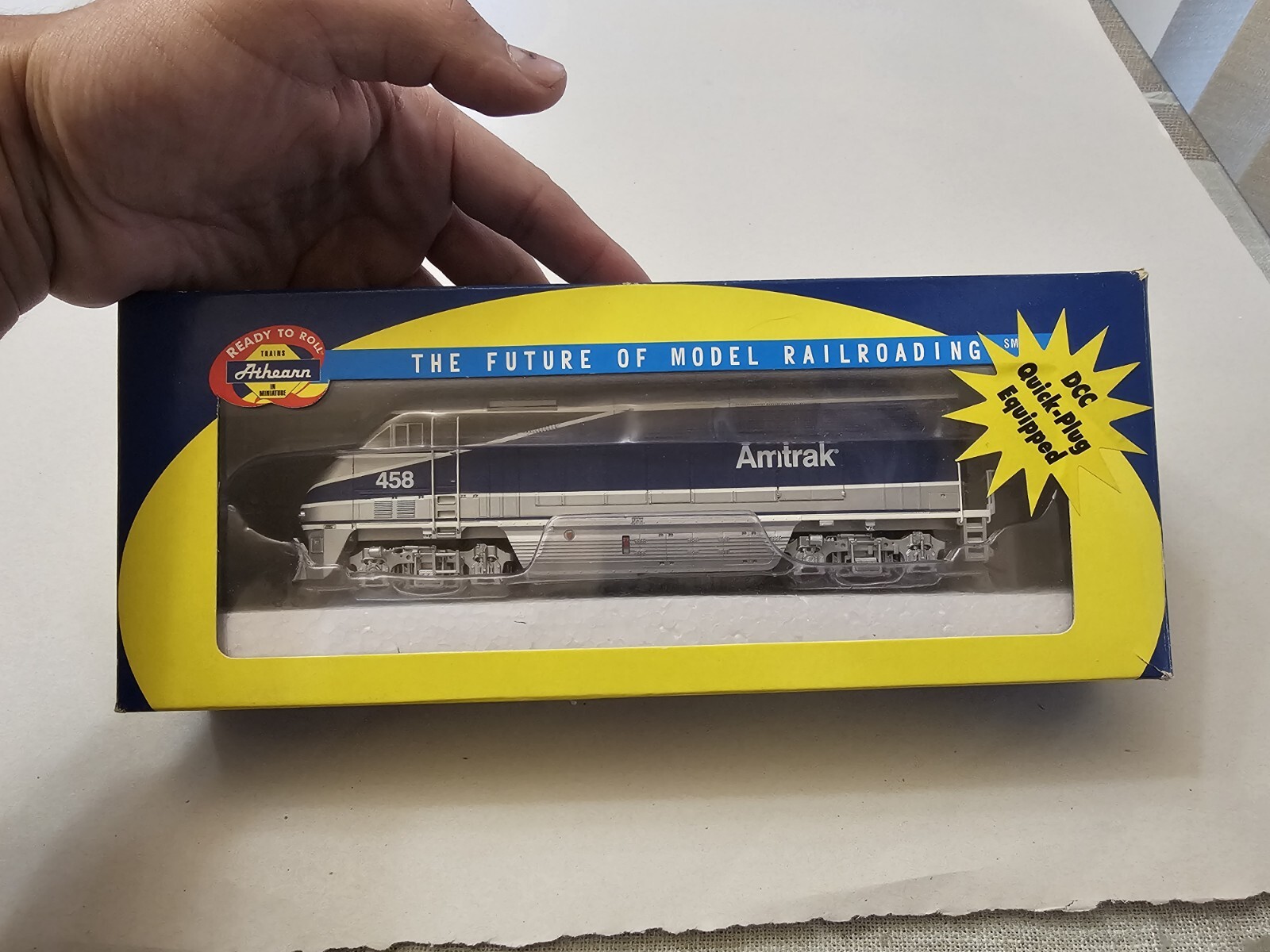 ATHEARN HO SCALE F59 #2627 AMTRAK #458 IN ORIGINAL BOX GREAT CONDITION CC1