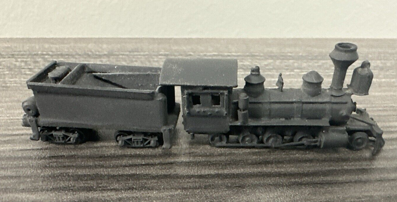 Nn3 or Z Scale Resin 2-8-0 Steam Locomotive w/Tender – Static Model Only No Box