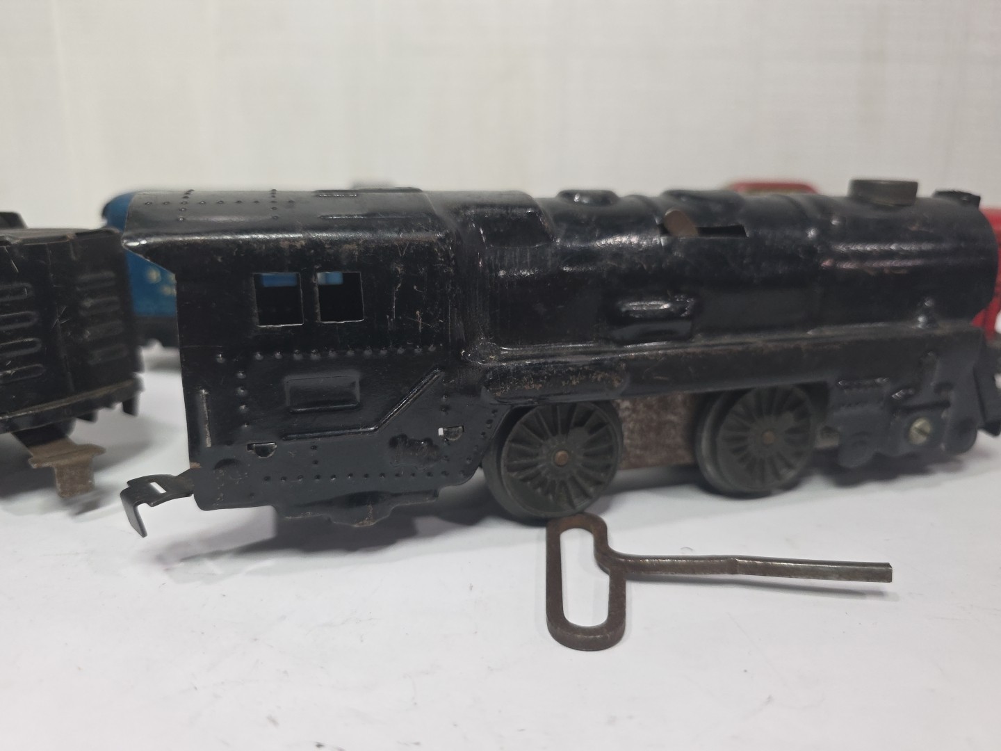 MARX Pre War O Pressed Steel Wind Up Loco Tender Caboose Gondola Tin Litho Works