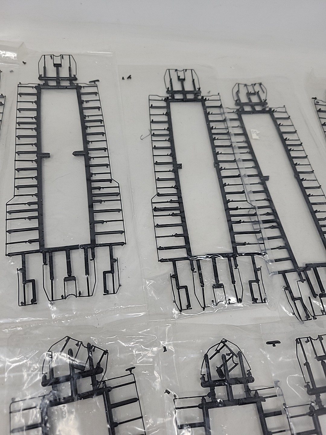Lot of 13 HO Scale Locomotive Handrail Kits, Brand Unknown