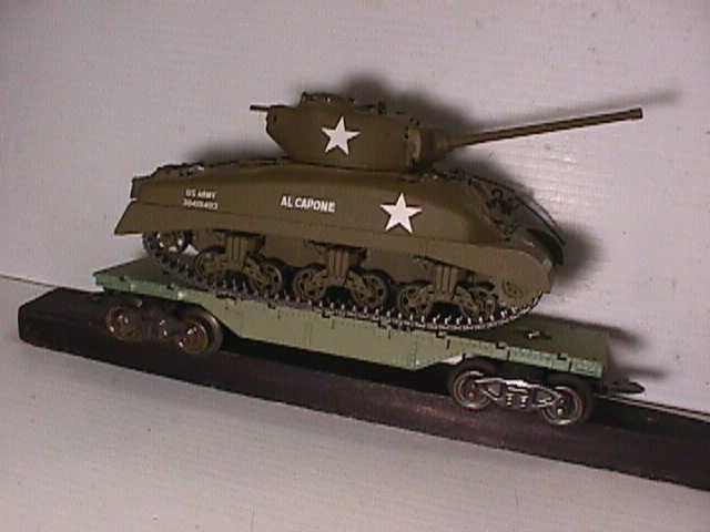 Marx O gauge home made Army train with new loads, plus Marx Army training Bldg.