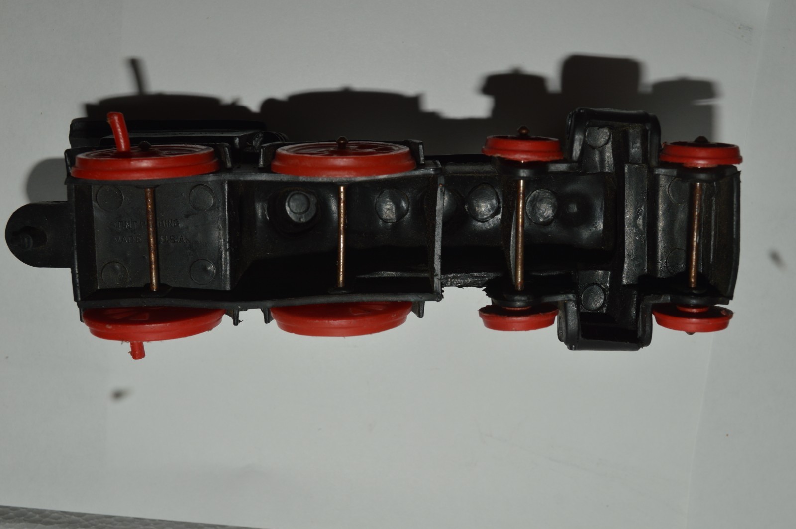 AUBURN Steam Locomotive Rubber Black Gold Red Wheels USA Made 7 Inch 1930’s