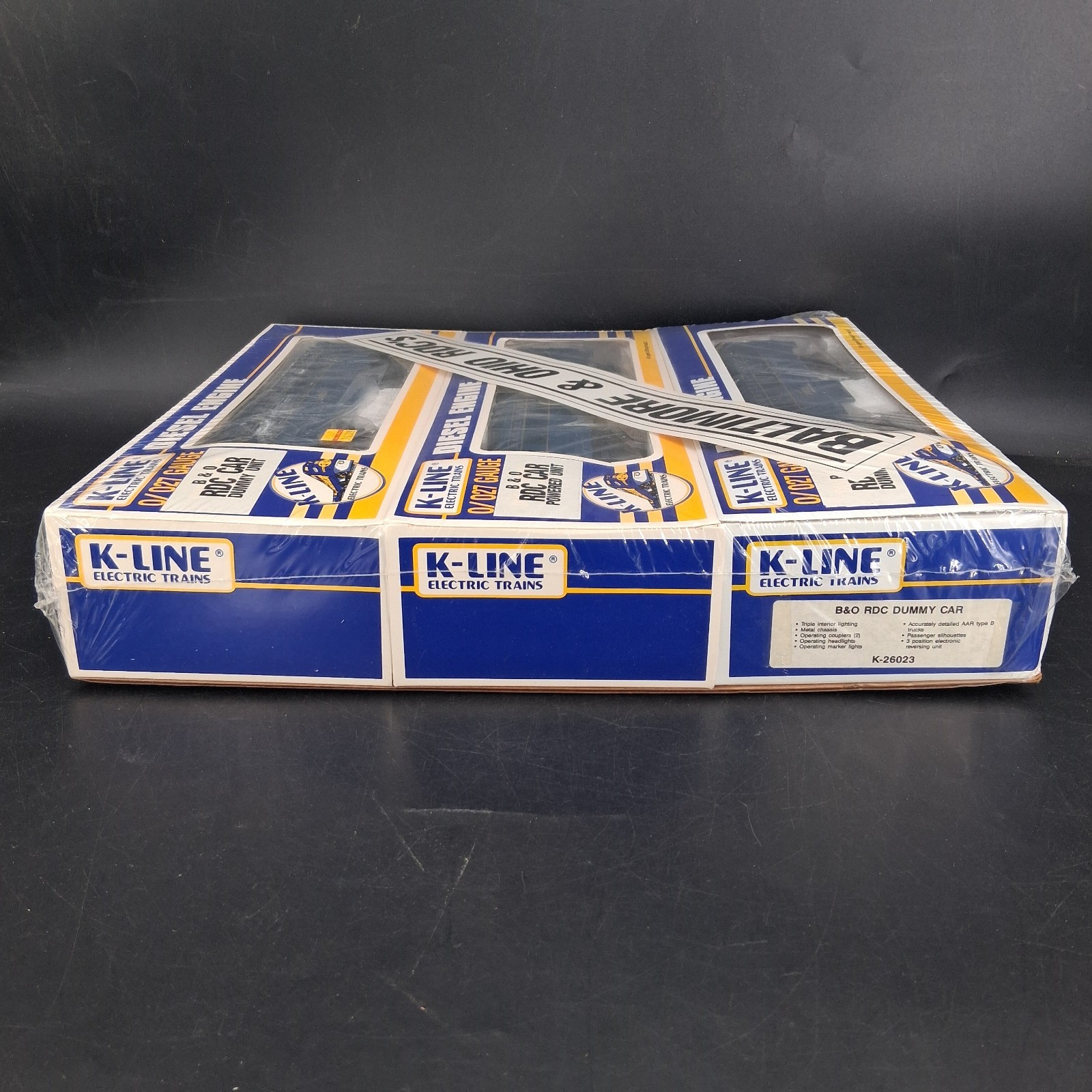 K-line O Gauge RDC Budd 3-car Set K-26022 Powered K-26023 & K-26021 Dummy Cars