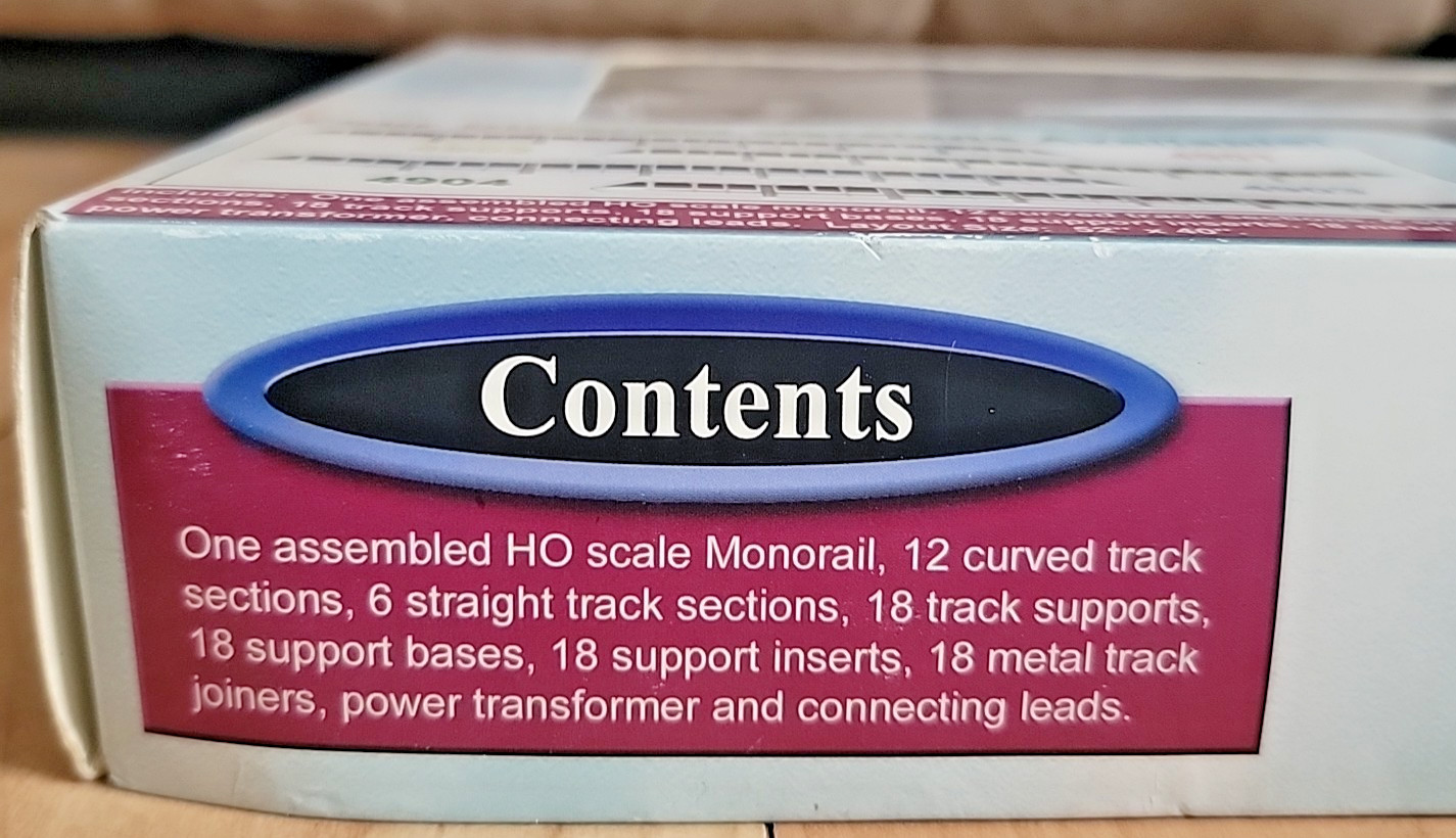 E-R Models Monorail RED Stripe #4901 HO Scale – Complete NEW READ