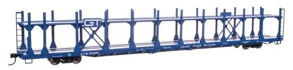 8033 Walthers HO 89′ Flatcar w/Bi-Level Open Auto Rack GTW #304223