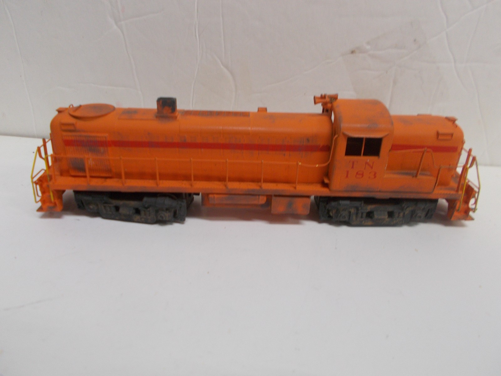 ALCO # D-123 ~BRASS~WEATHERED TN RS-3 LOCOMOTIVE # 183 ~RUNS GOOD~READ~HO SCALE