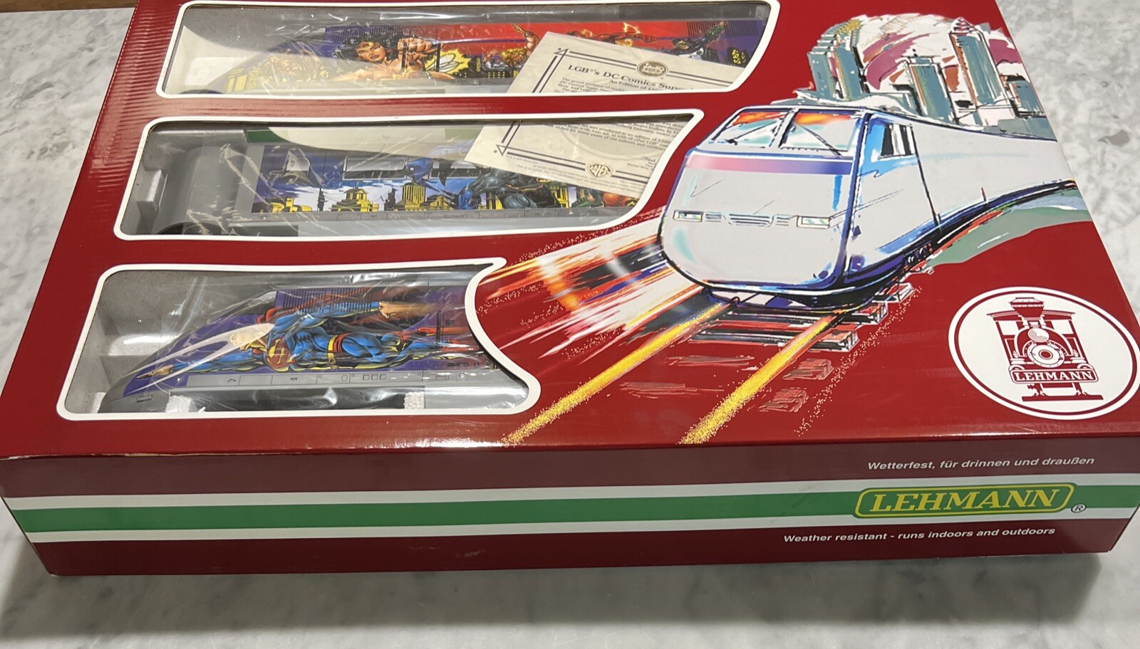 LGB’s SUPER HEROES DC COMICS Lehmann Toy Train #92950 Germany New In Box