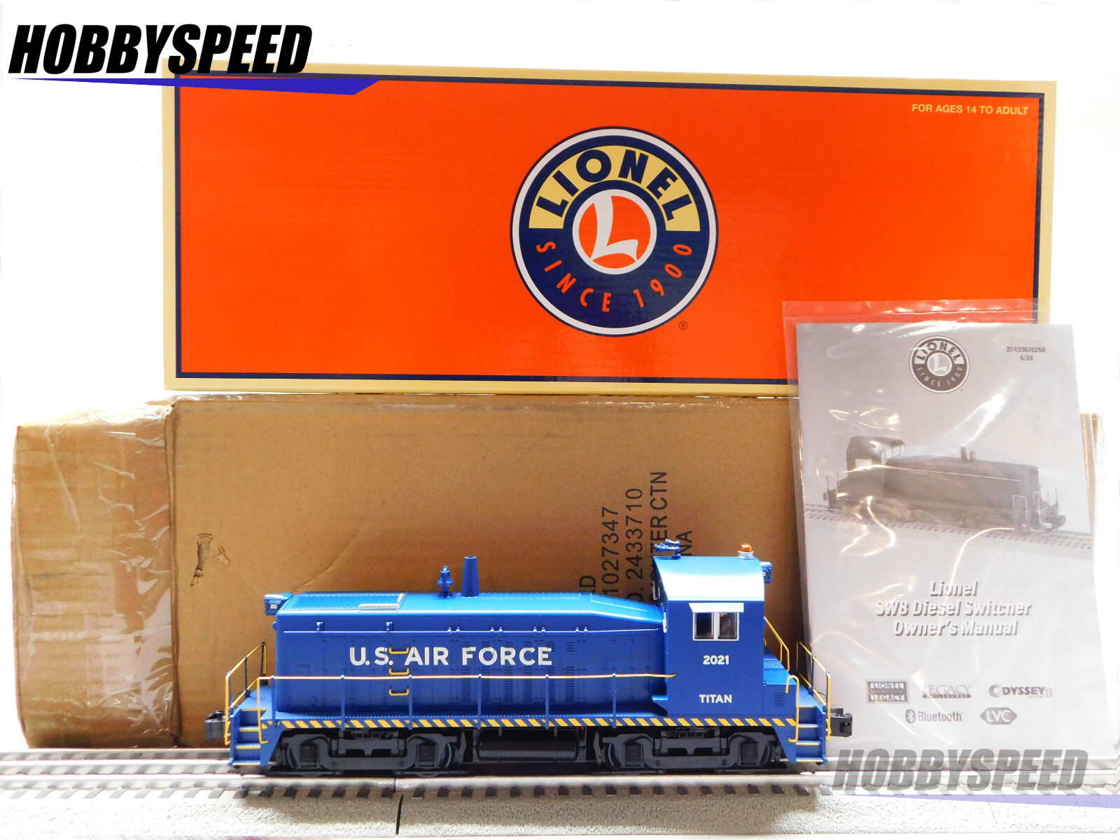LIONEL US AIR FORCE LEGACY SW8 #2021 DIESEL ENGINE LOCOMOTIVE train 2433710 NEW