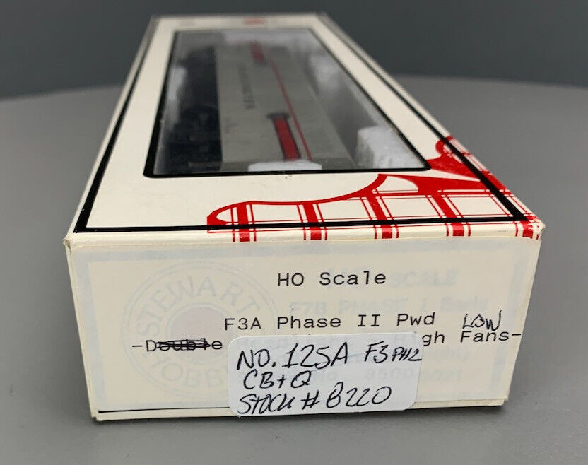 HO Stewart F3A PH II Locomotive CB&Q Low Fans Powered HO4101