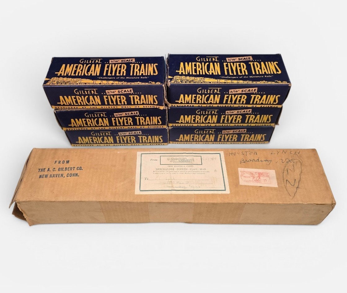 American Flyer 1948 312 PRR Pacific Locomotive & Tender Set 6 Freight Cars Box
