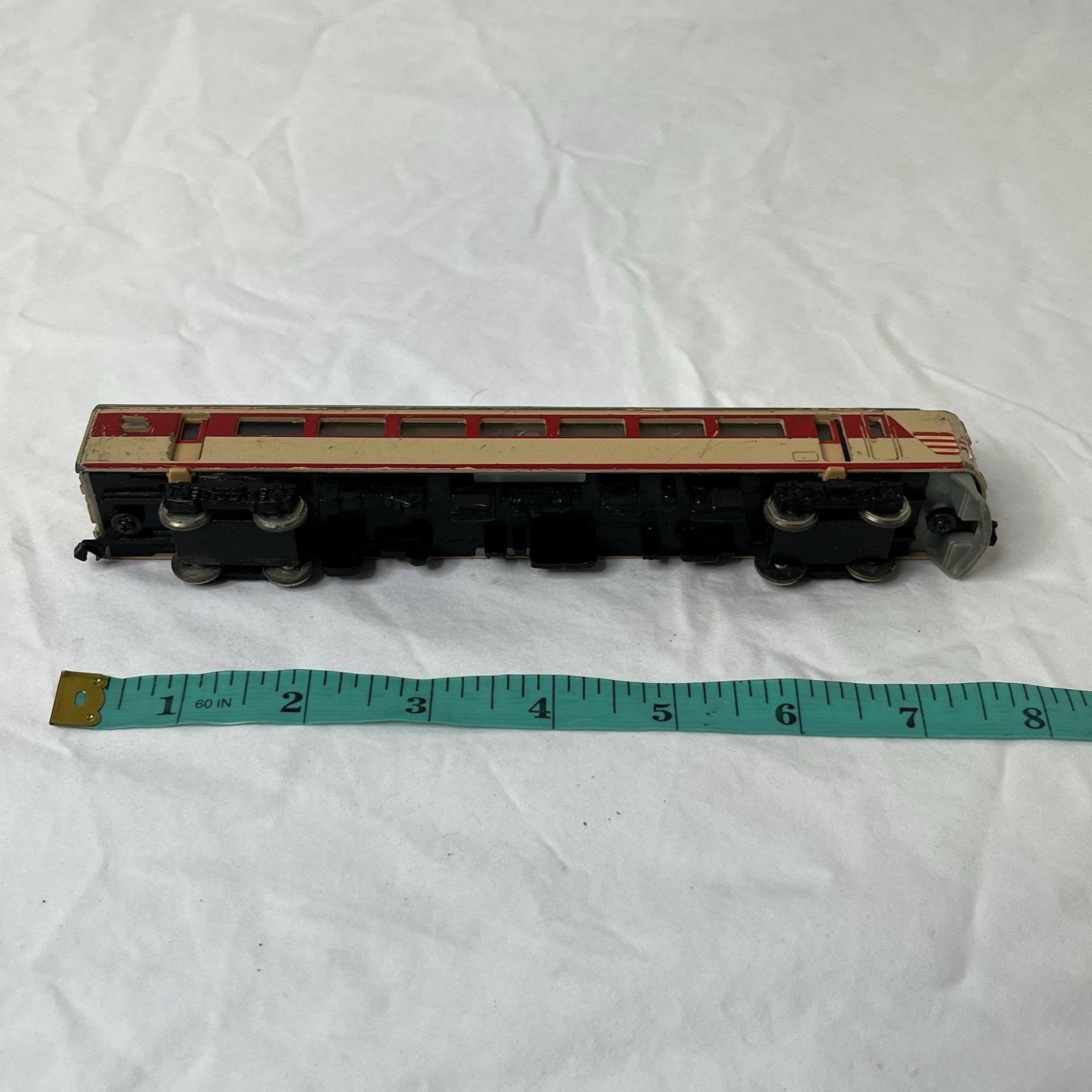 Vintage Japan EF81 85 Diecast Electric Locomotive Blue White 1/120 Scale Train