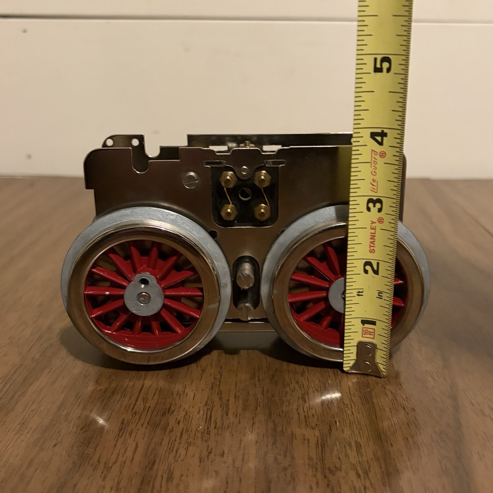 Vintage Model Locomotive Drive Chassis Motor Assembly Red Spoke Wheels