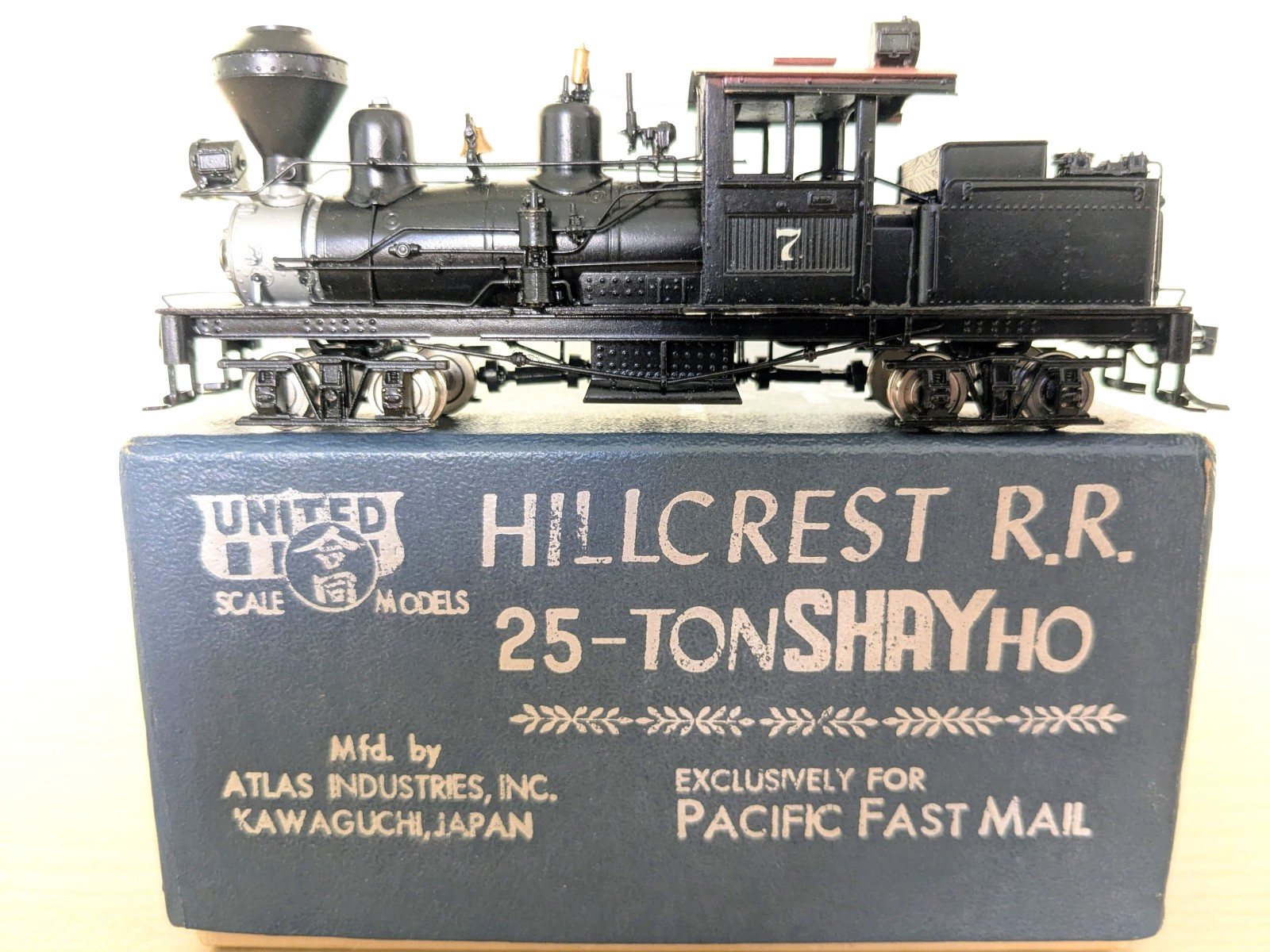 L@@K! BRASS HILLCREST R.R. LIMA 25-TON SHAY PFM UNITED HO *PRO-PAINT *RUNS G@@D!