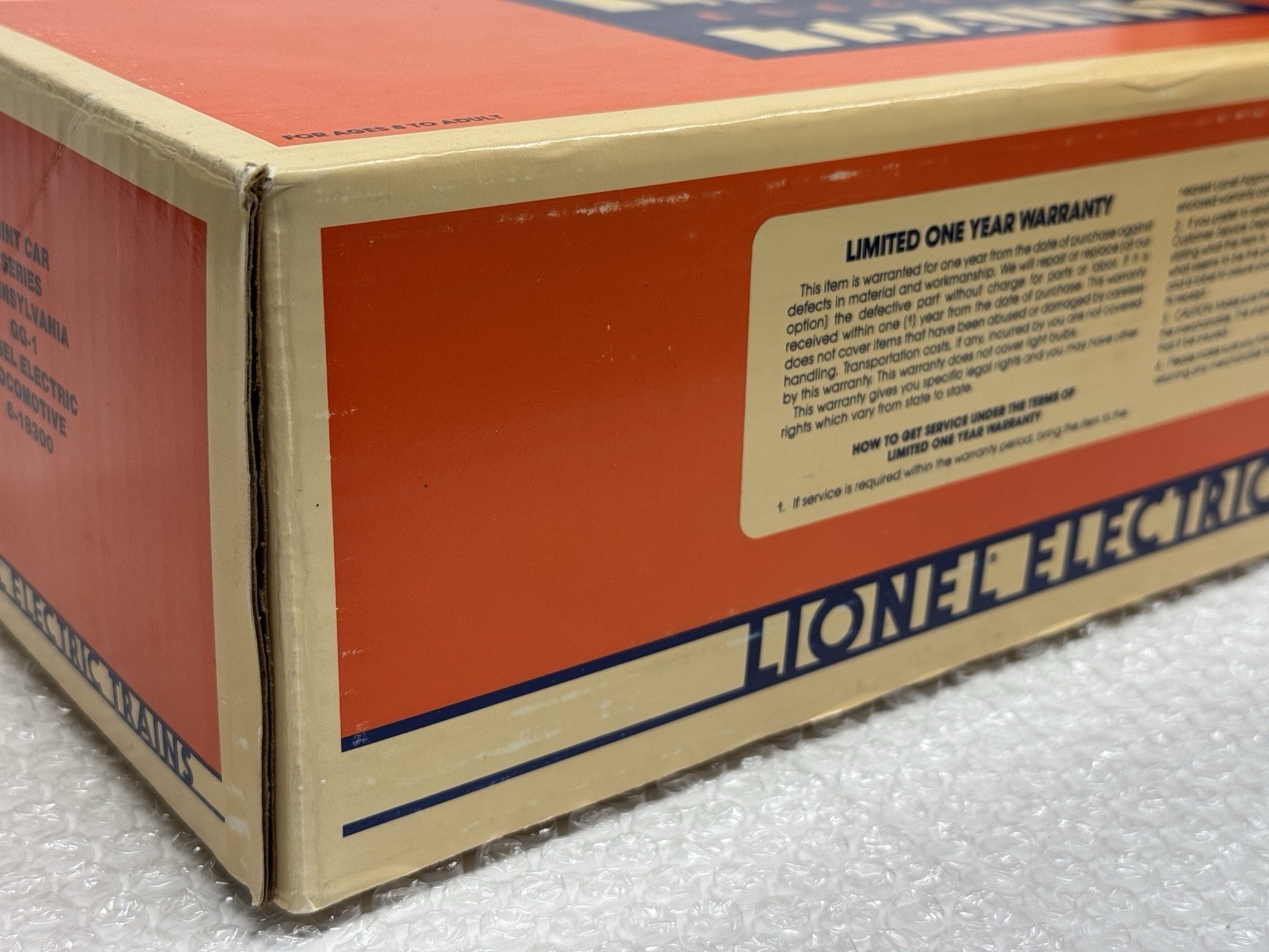 Lionel Pennsylvania GG1 Electric Locomotive in Original Box 6-18300 Mint Series