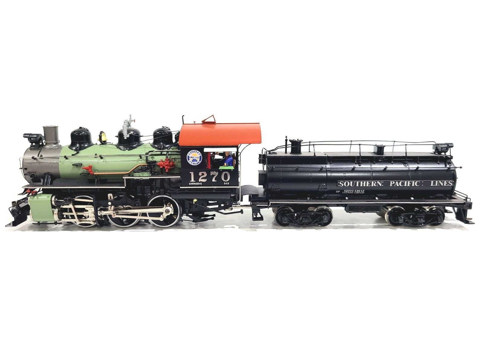 Challenger CIL Boo-Rim SP S-12 0-6-0 Southern Pacific #1270 HO Brass #2369.1