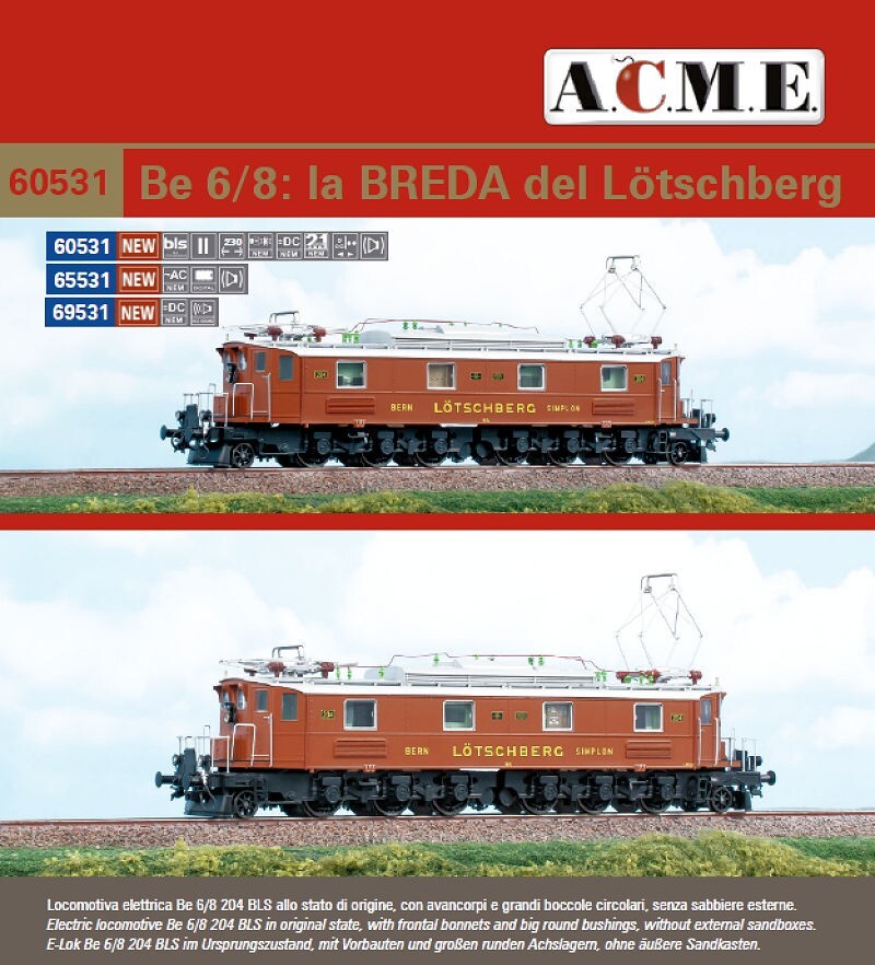 Acme 69531 Be 6/8 Breda 204 Country of Origin Avancorpi DCC Sound
