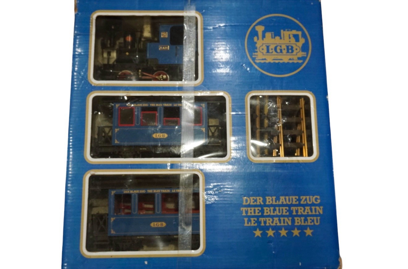 Vintage LGB G Scale The Blue Train 20301 Set West Germany Untested Great Shape