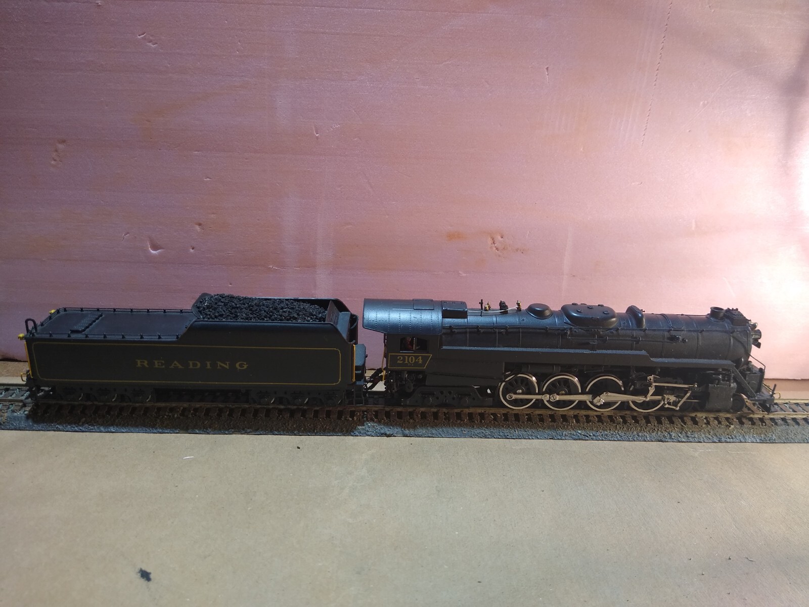 HO Custom NJ Brass Reading Co 4-8-4 T1 Northern PFM Sound Rev HL/BL Fire Box Lt