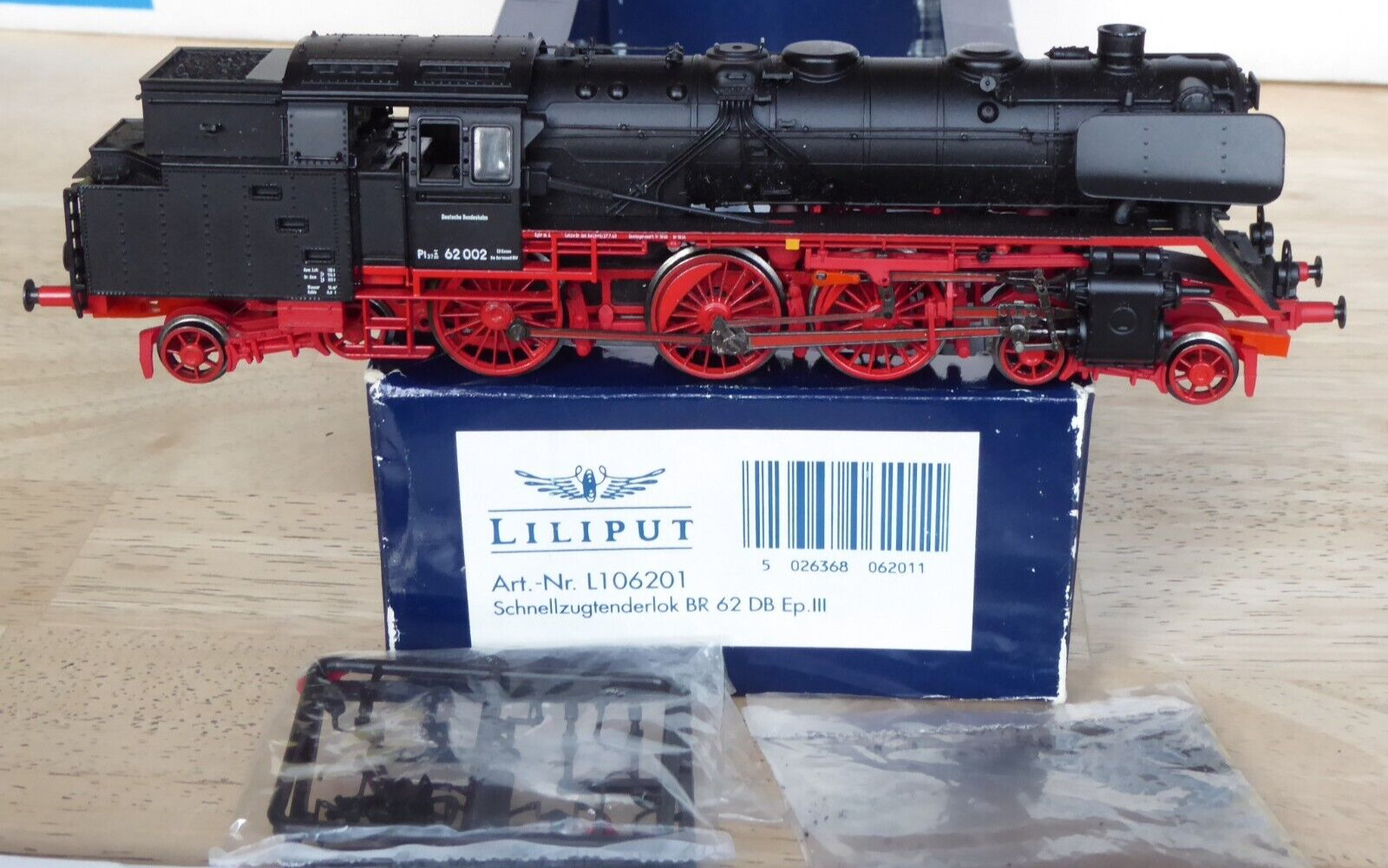 Liliput 106201 H0 Tender Br 62 002 DB Epoch 3 with Dss, Lok of the Bw Dortmund