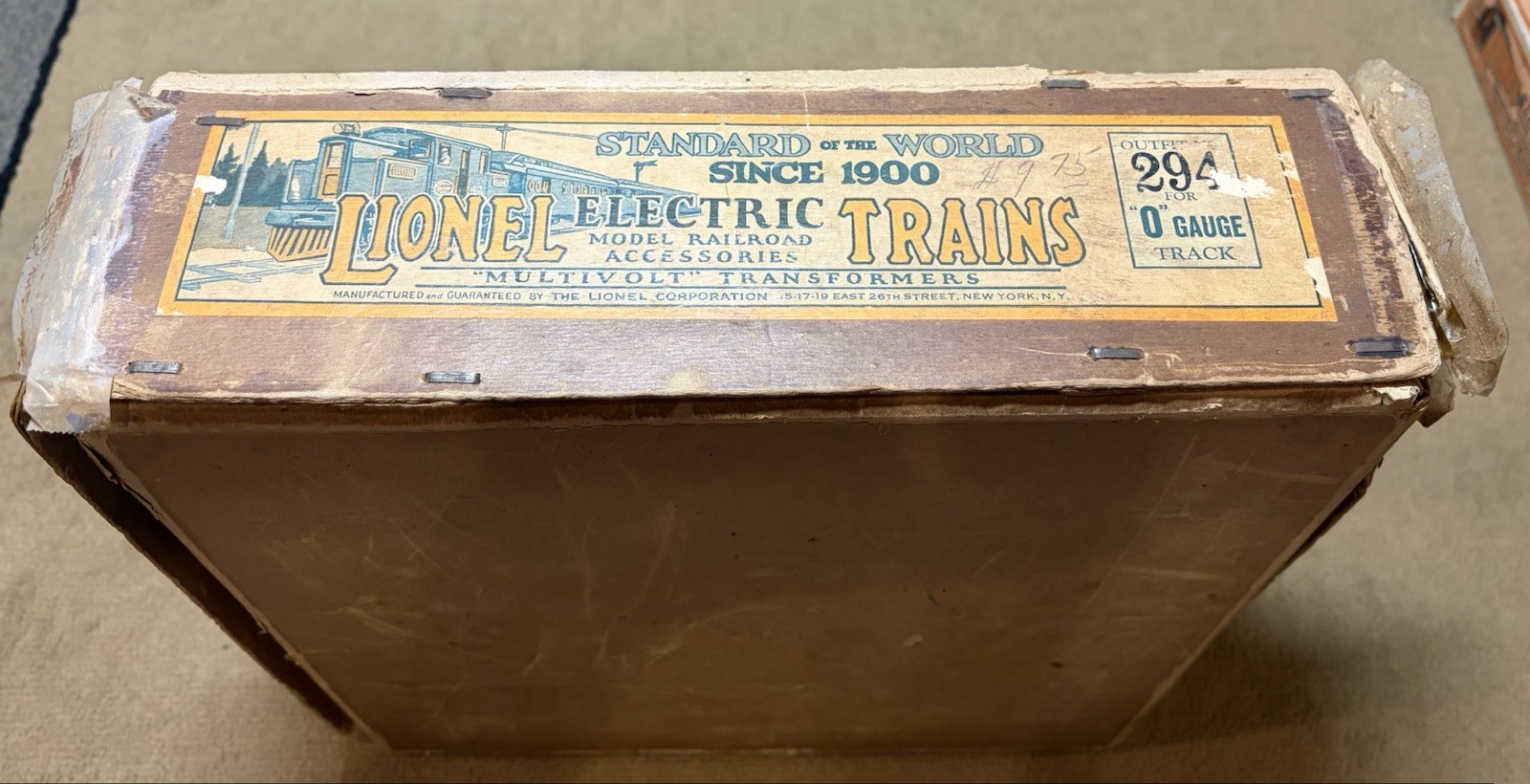 Pre War Lionel Train Set 294 3 Cars With Engine And Box