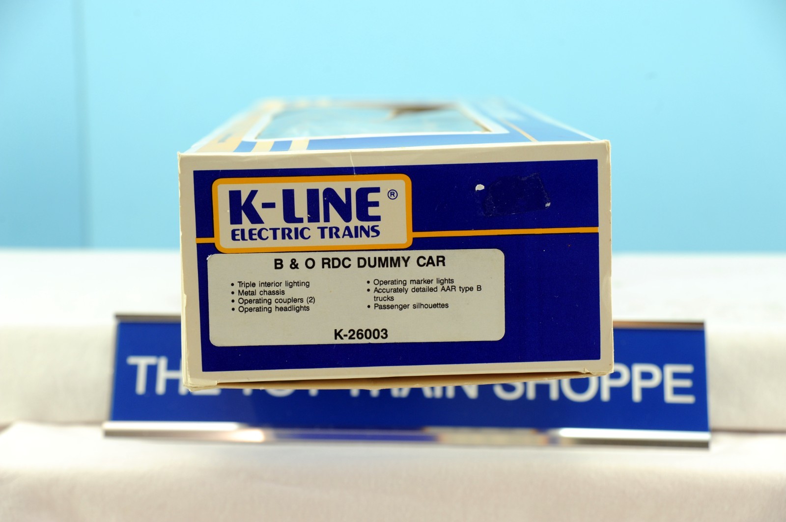 K-LINE K-26003 BALTIMORE & OHIO B&O RDC DUMMY BUDD CAR. TESTED. EXC COND IB.
