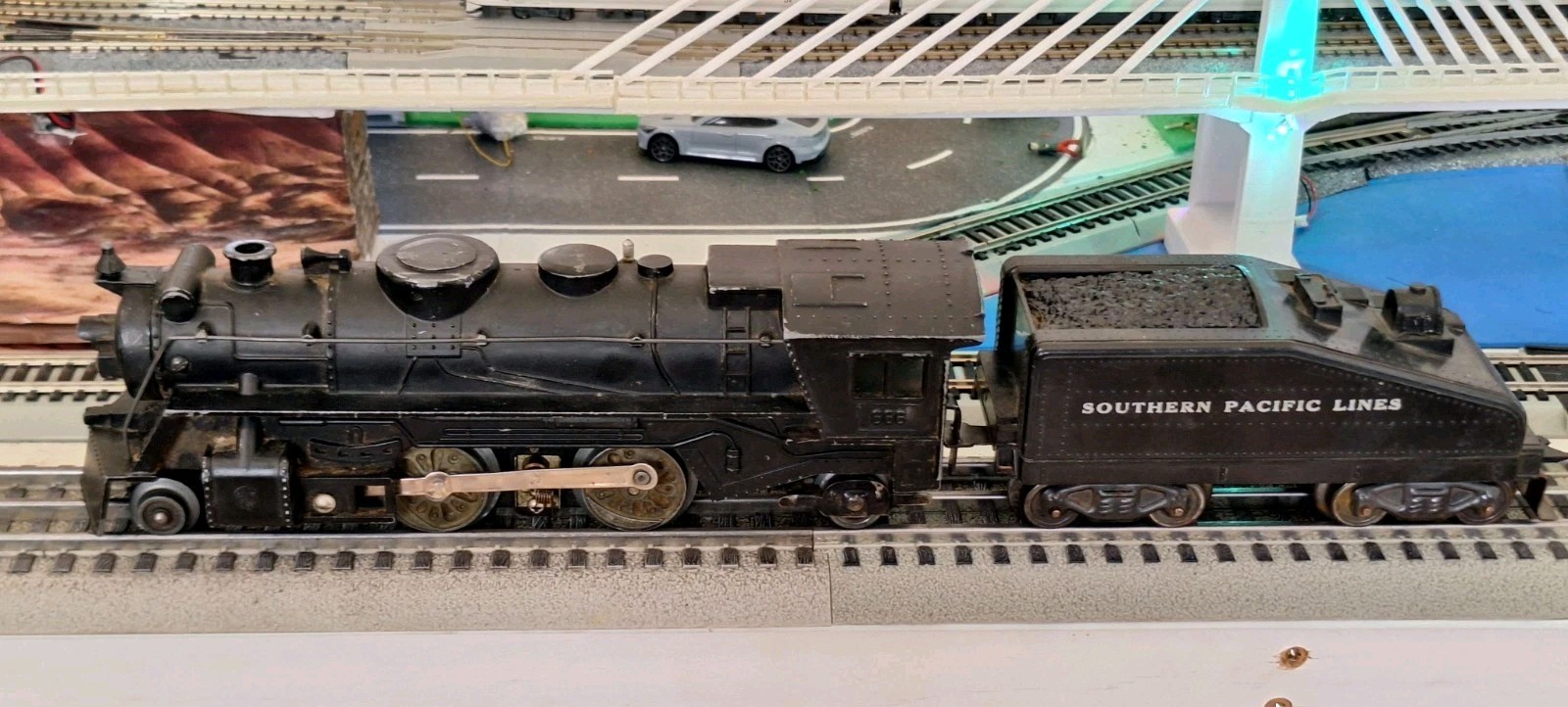 Vintage Marx O Gauge locomotive 666 DieCast smokes W Tender SP Tested